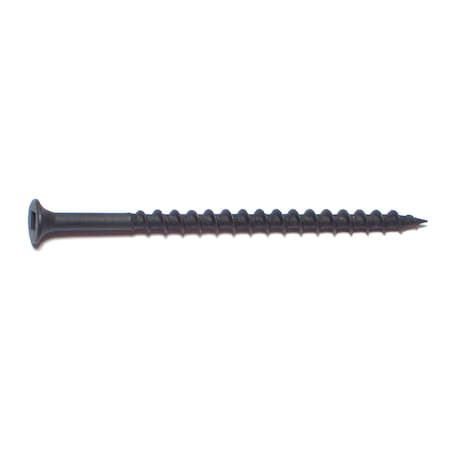 Buildright Drywall Screw, #8 x 3 in, Steel, Flat Head Square Drive, 485 PK 07731